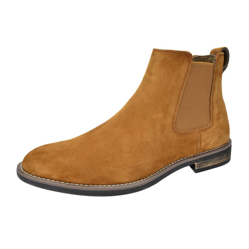 Bruno Marc Men's Suede Leather Chelsea Ankle Boots,Size 13,Camel,URBAN-06 - Image 1